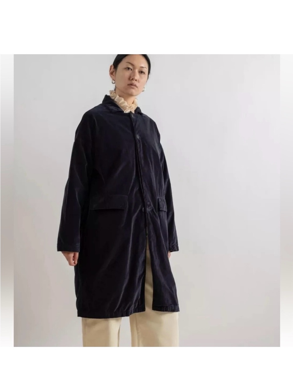 CP Shades oversized  corduroy button-up coat